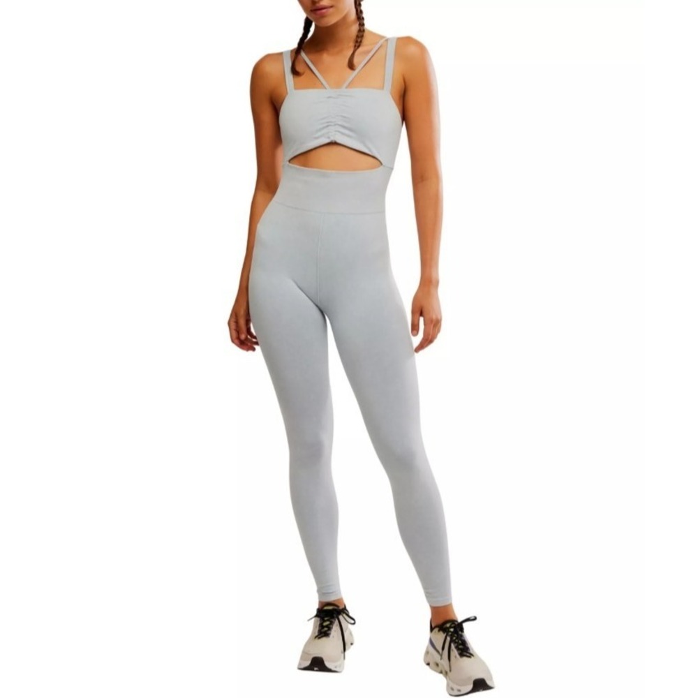 Free People Movement Women's Size M-L - Good Karma Cut Out MSRP $ 98 Color Steel
